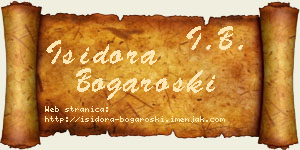 Isidora Bogaroški vizit kartica